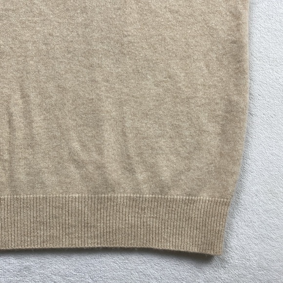 Club Room Estate Cashmere Mock Neck LS Quarter Zip Pullover Sweater (Ivory) - Picture 12 of 16